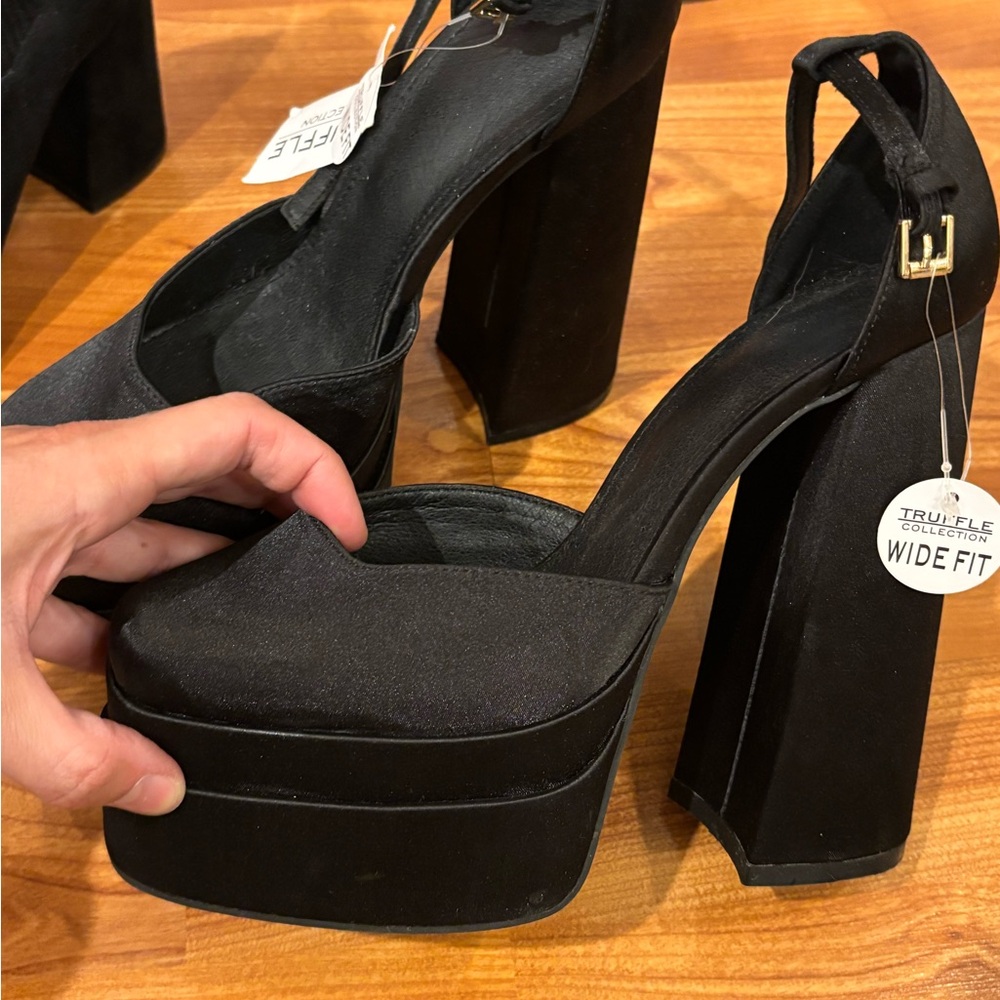 ASOS Black Chunky Platform Heels